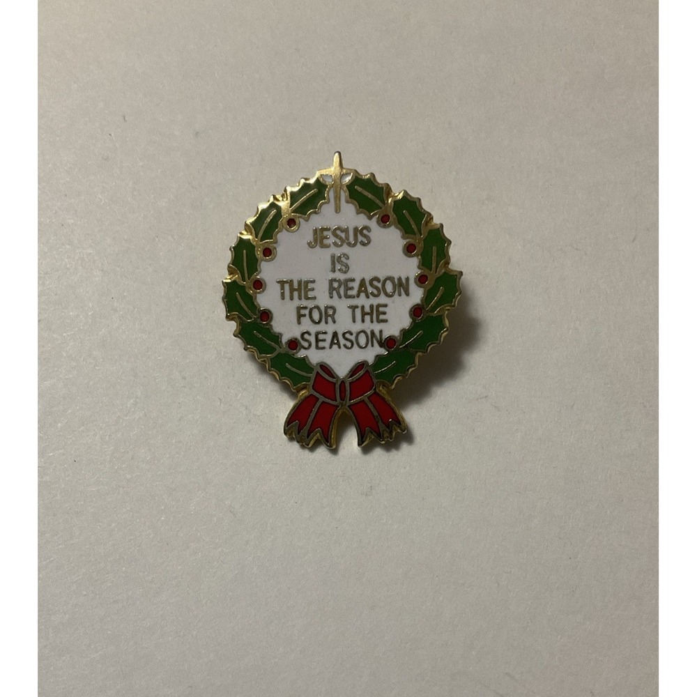 Jesus Is The Reason For The Season Christmas Lapel Pin Hat Pinback Brooch
